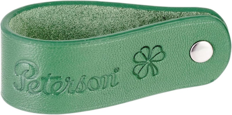 Peterson Pipes - Shamrock Genuine Leather Tobacco Pipe Stand For Smoking Pipes, Holder For One Briar, Minimalist Display, St Patrick's Day (Green) - Image 1